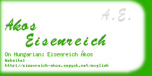 akos eisenreich business card
